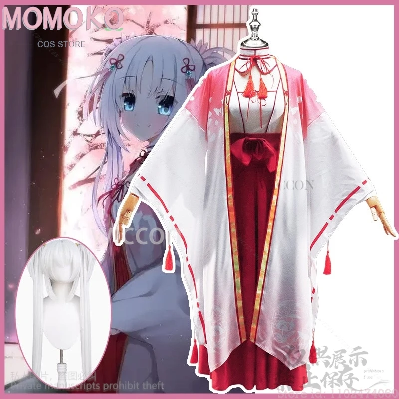 Anime Game Senren*Banka Cosplay Tomotake Yoshino Costume Japanese Kimono Dress Uniform Wig For Halloween Christmas Customized