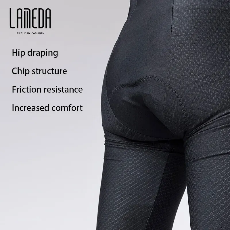 Lameda Men Cycling Bib Shorts Pants Summer Breathable Cycling Shorts Pant Pad High Easticity Bicycle  Cycling Clothes for Men