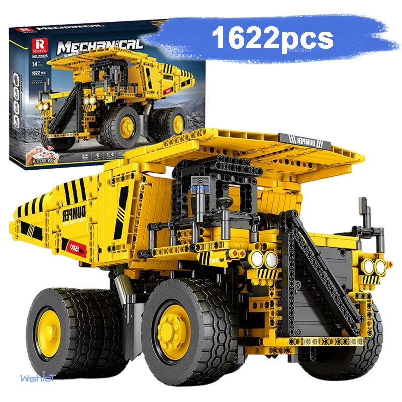 

1622 шт. горный самосвал, строительные блоки, городская инженерная модель автомобиля, кирпичи, технология, радиоуправляемая модель автомобиля, детские игрушки «сделай сам», подарки