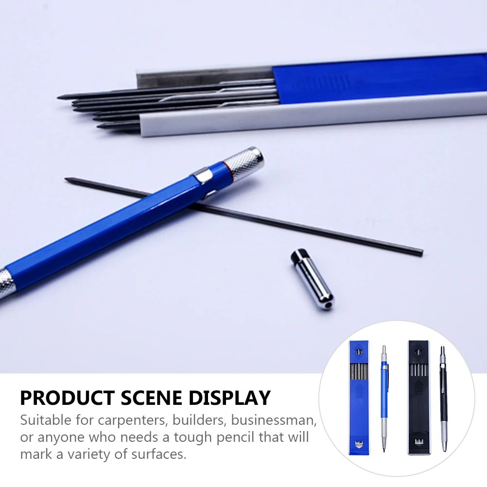 

2 Sets Drawing Engineering Mechanical Pencils Non slips Carpenter Marking Metal Woodworking Office Automatic Lead