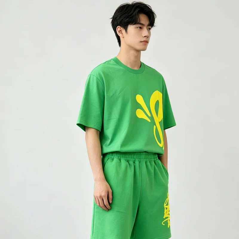 Sy Central Cee Printed T-shirt Fashion Women Casual Short Sleeves Streetwear Tshirt Shorts Summer Men Outfit Tees Tops Trunks