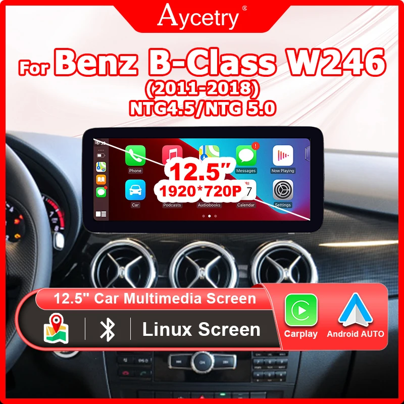 Car Radio Wireless Carplay Android Auto 12.5
