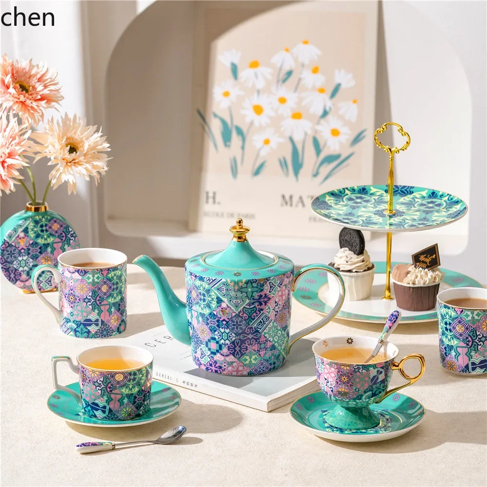 

bone china coffee cup coffee set afternoon tea flower tea set water set coffee pot