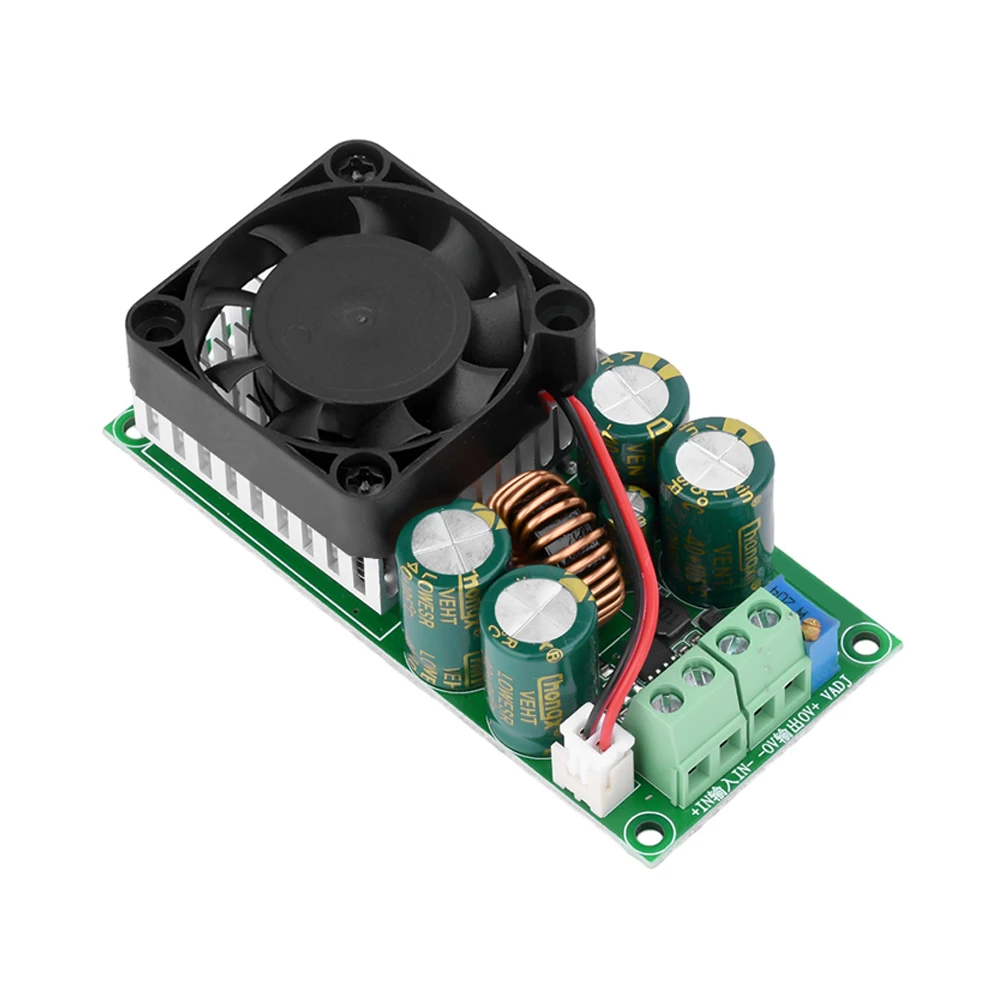 Ajustável Buck Power Supply Board, DC-DC Converter, 10A Step-Down Power Supply Module, 96% de eficiência, 25V para DC1.2-35V