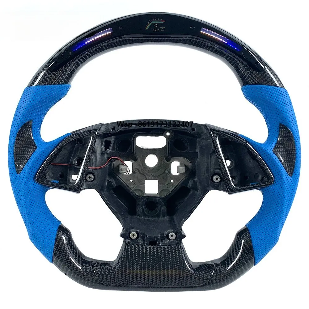 

Car Interior Accessories Sports Carbon Fiber LED Steering Wheel for C7 C6 C8