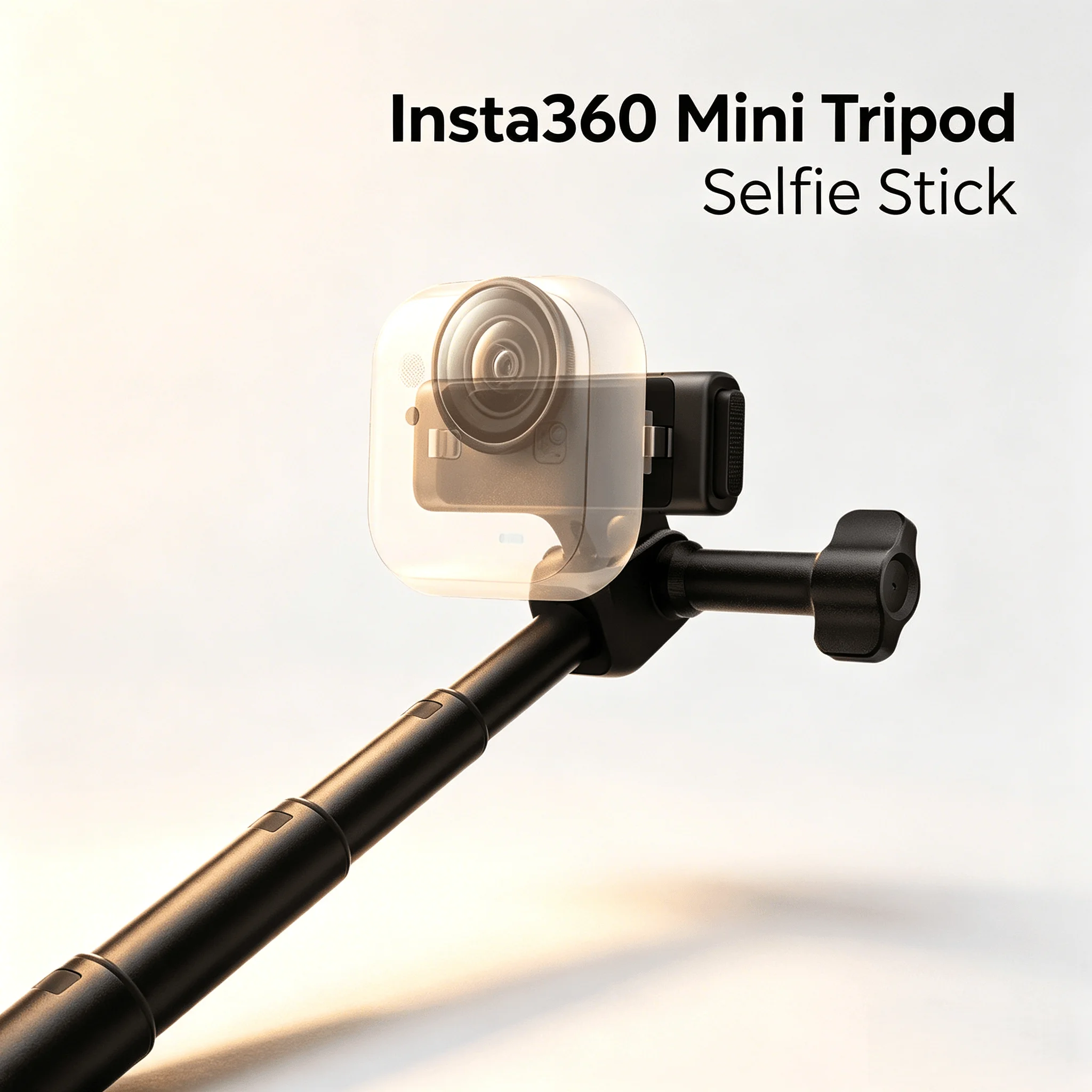 Remote Ready Support Holder, For Insta360, 2.0 Mini Selfie Stick Tripod, Compact Size, 1/4 Screw for Action Cameras