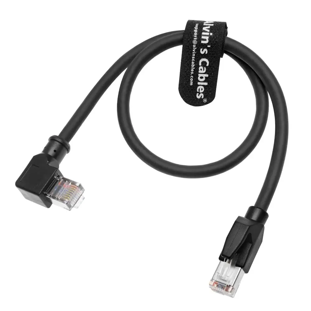 

Alvin's Cables RJ45 Ethernet Cable, Right-Angle Cat6 Shielded Industrial Profinet Ethernet Cable High-Flex Drag-Chain High-Speed