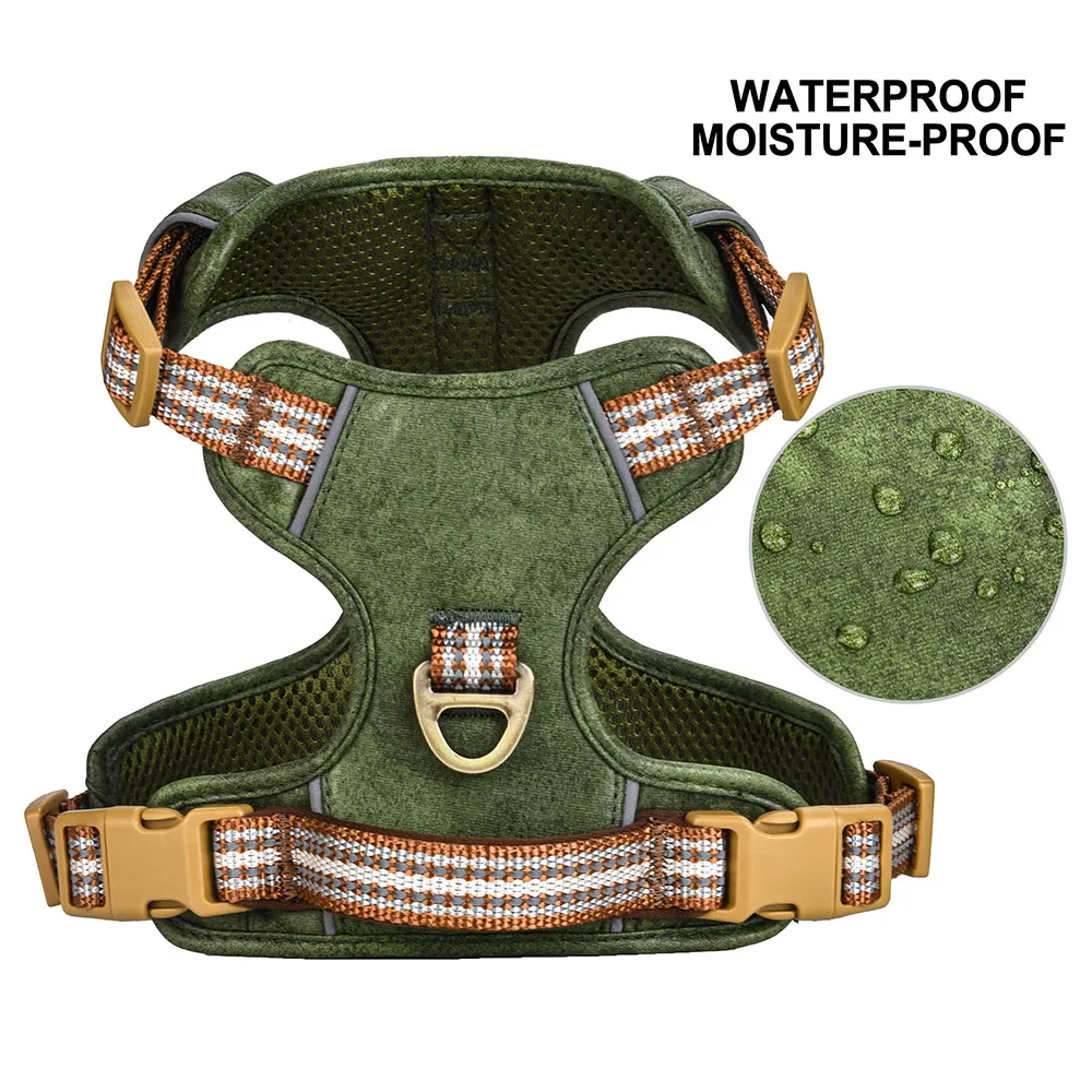Waterproof Reflective Dog Harness Durable Nylon Pet Vest Harness No Pull Adjustable With Handle Medium Large Big Dogs Harness