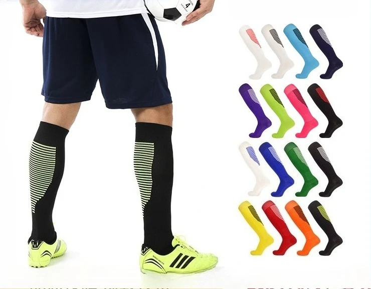 

Breathable Football Socks High Tube Training Sports Socks Striped Long Socks