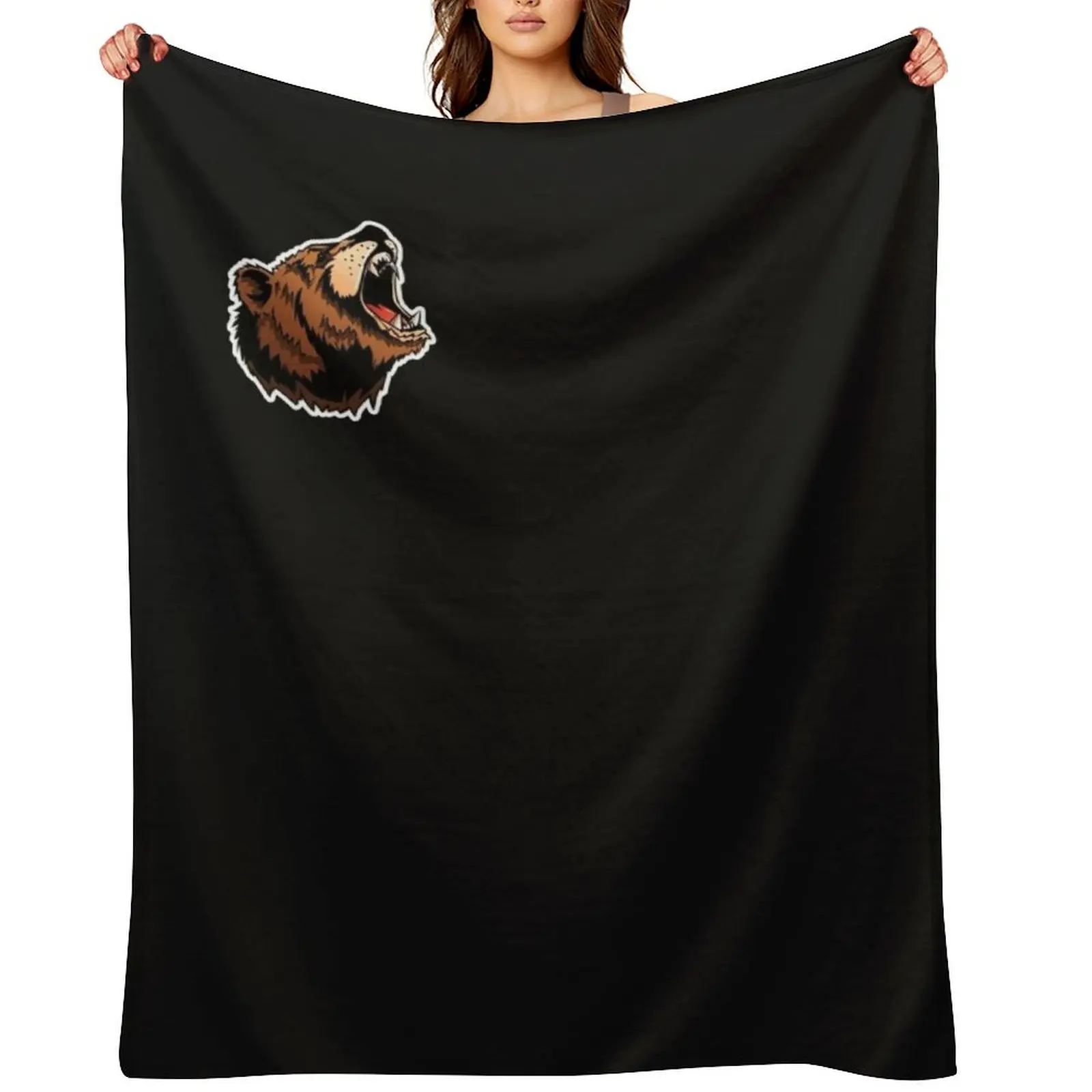 

Roaring Bear Throw Blanket warm winter Plush christmas gifts Decoratives Blankets
