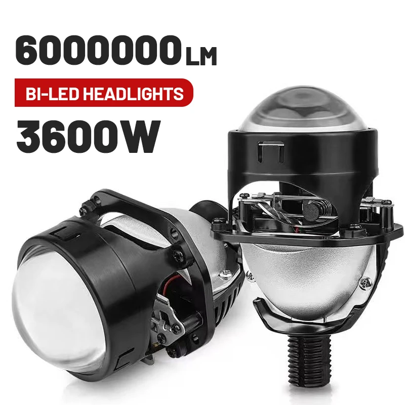 

2.5 Inch 3600W Bi Projector Headlight LED Mile Lighthouse Lenses for Hella LED Lights H4 H7 9005 9006 Car Accessories 12V 24V