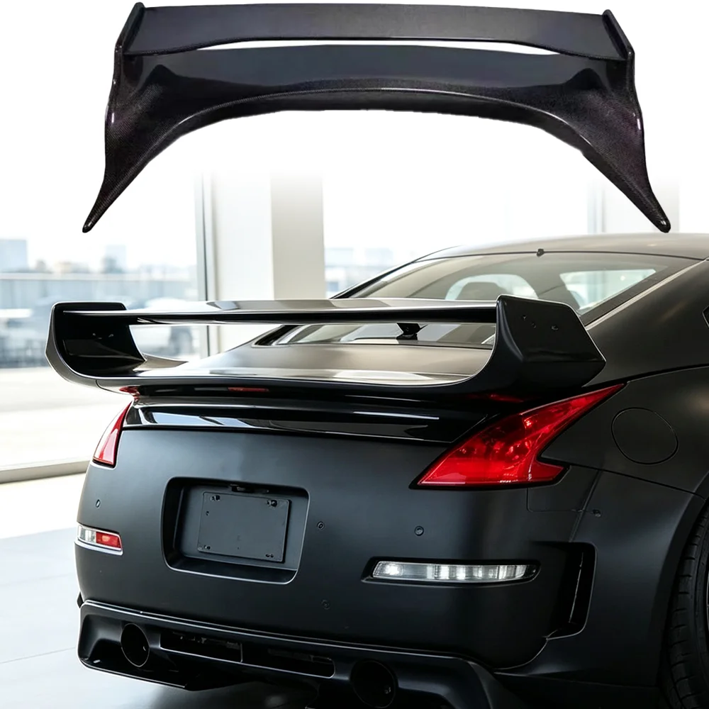 For Nissan 350Z Z33 from 2003 - 2009 100%carbon brazing double-layer rear spoiler spare luggage compartment tail wing modificati