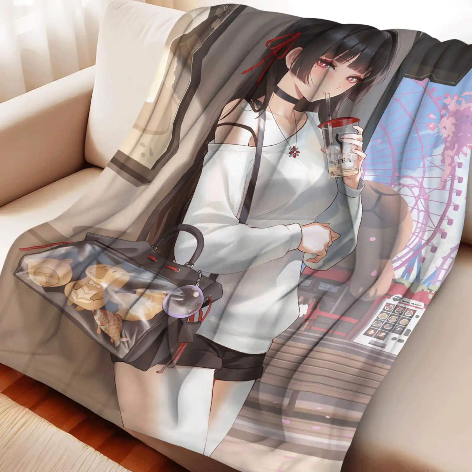 

Фланелевое одеяло Wuthering Waves, теплое мягкое постельное белье, пледы для дивана, стула, путешествия, офисное покрывало, чехол для дивана-кровати