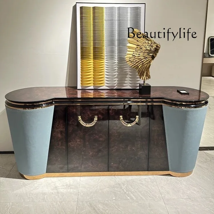 

Italian minimalist side cabinet, dining room tree tumor, piano paint, porch cabinet, light luxury living room decoration cabinet