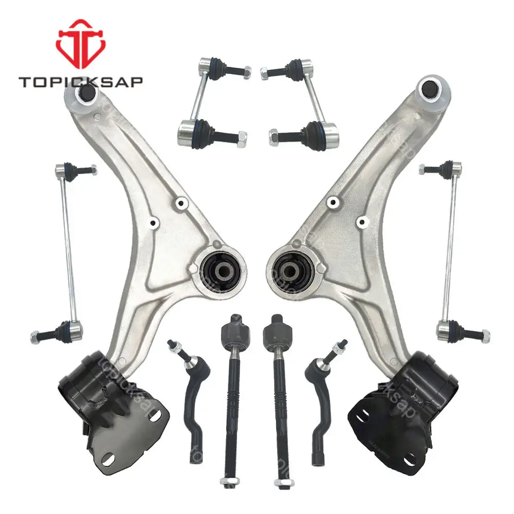 

TOPICKSAP Front Lower Control Arm Ball Joint Tie Rod End 10pcs Kits for Ford Fusion 2013 2014 2015 2016 2017 DG9Z3079B
