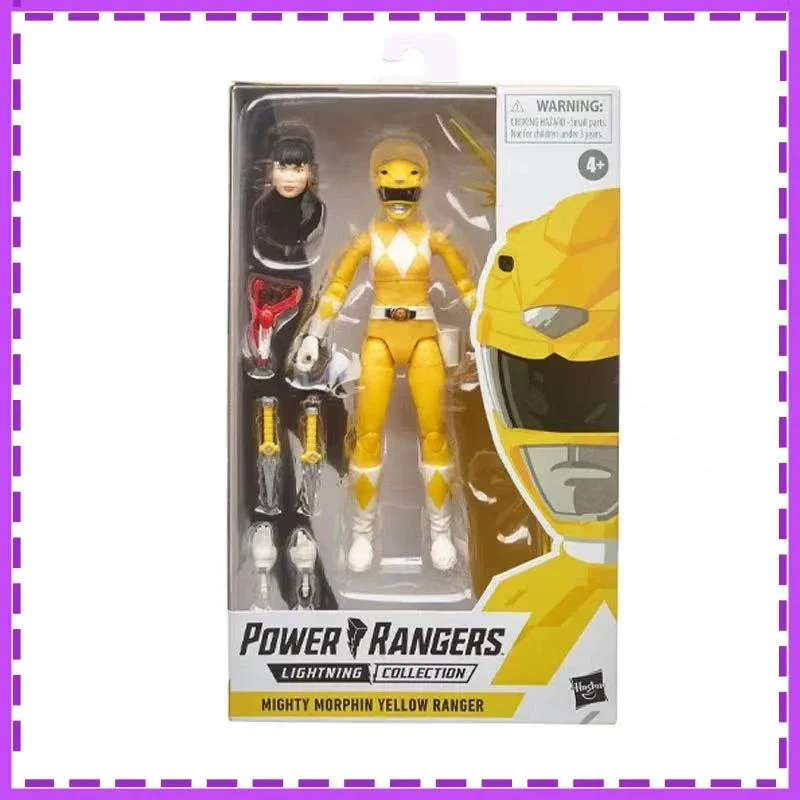 Hasbro Anime Power Rangers Beast Morphers Blue Ranger Yellow Ranger Christmas Gift Active Joint Genuine Action Figure Model Toys