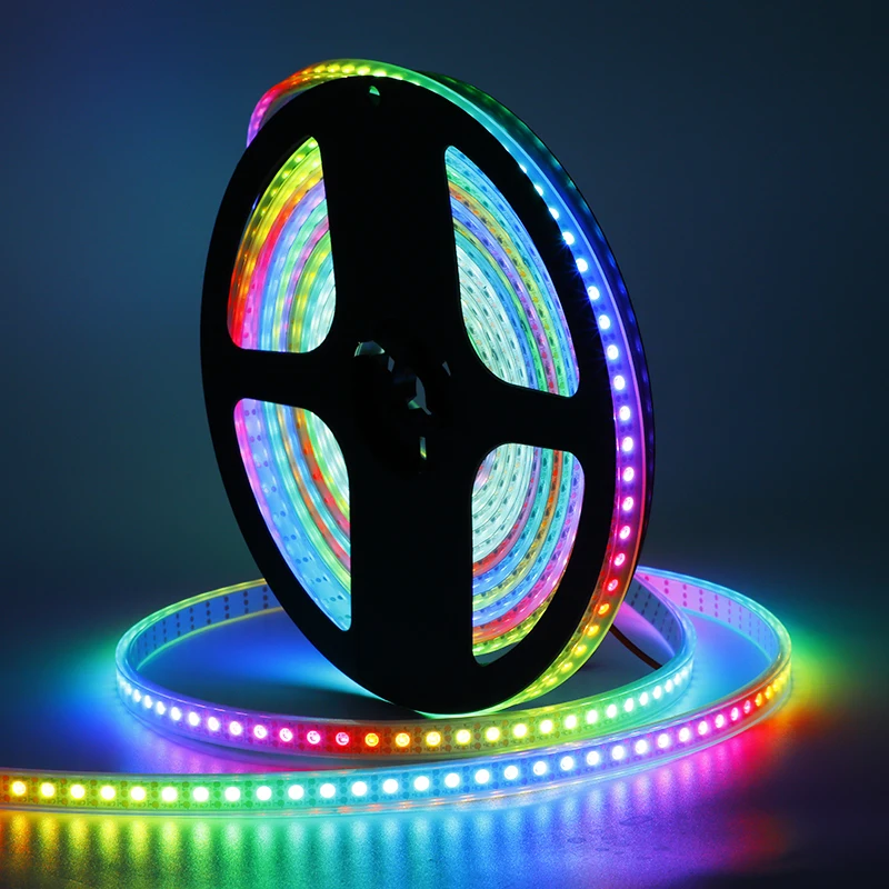 Lado estreito LED Strip Light Tape, PCB SK6812, SMD 3535, RGB Super Bright Light Tape, IP30, TTL Signal, 60LEDs, 144LEDs, 7mm, 5V, 4mm, PCB, SK6812