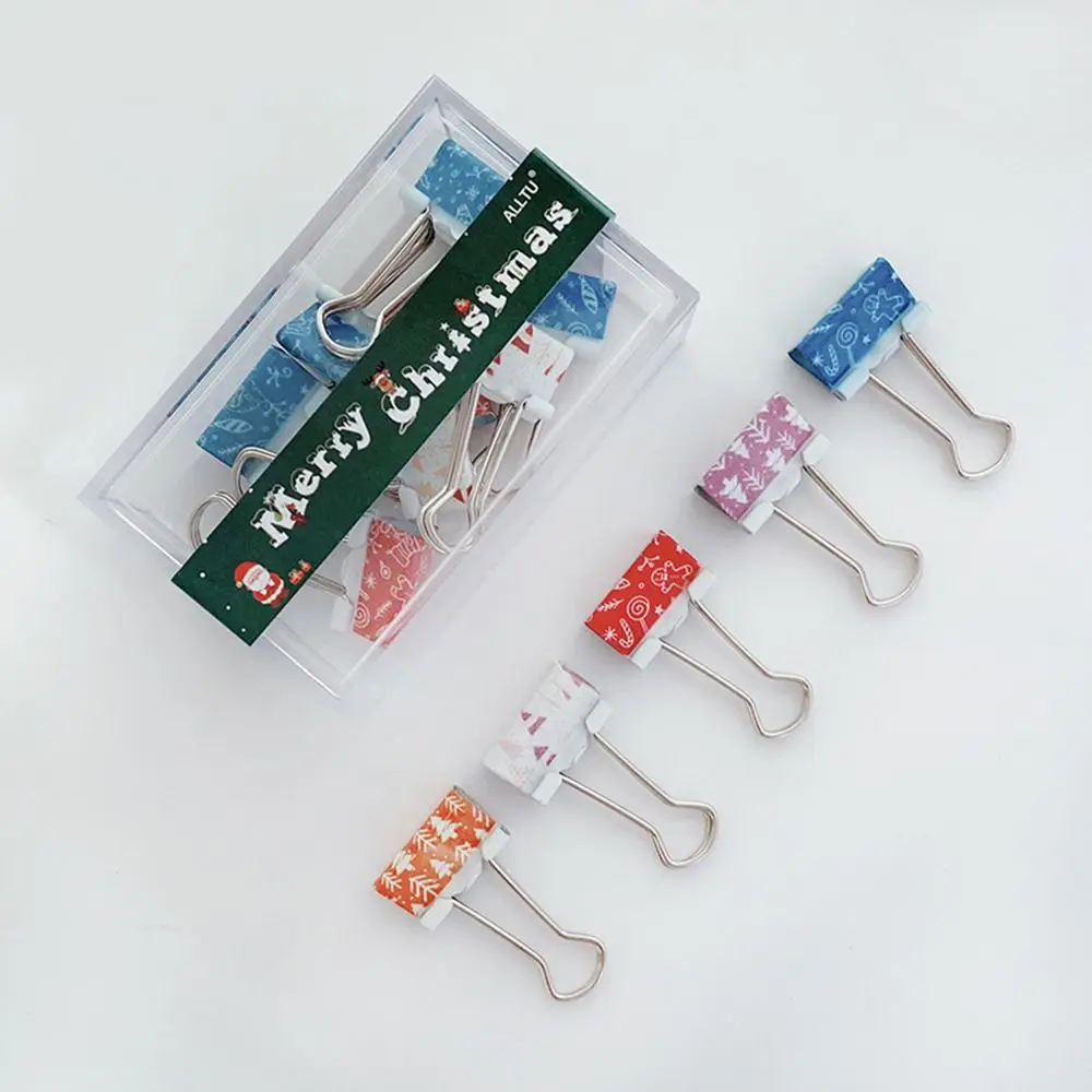 Bindbenodigdheden Kerst Serie Bindmiddel Clips Lange Staart Clip Foldback Clip Push Pins Paperclip Briefpapier Metaal