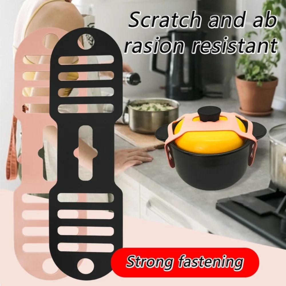 Silikon-Elastikband Universeller Topfdeckelhalter Wiederverwendbarer Deckelriemen für Lunchbox Elastisches Band Outdoor-Besteckzubehör