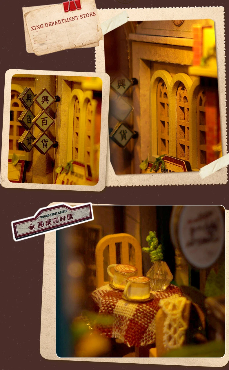 2014 DIY Book Nook Doll House Wooden Case Miniature Building kits Furniture Dollhouse Bookshelf Shelf Insert Toys Birthday Gifts