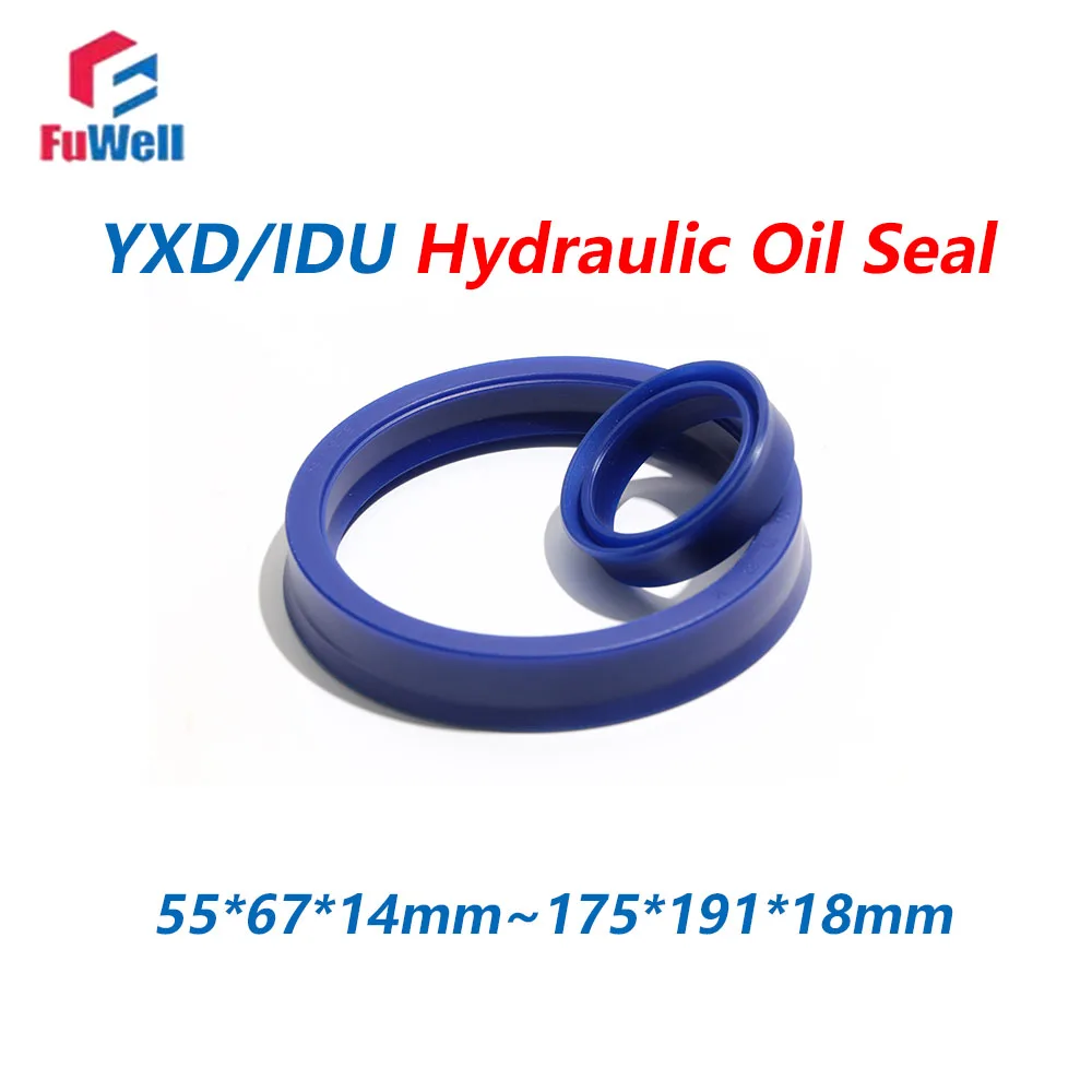 Fuwell 1pcs YXD/IDU Polyurethane U-Shaped Hydraulic Oil Seal Ring Oil Collection Durable Hydraulic Systems 55*67*14~175*191*18mm