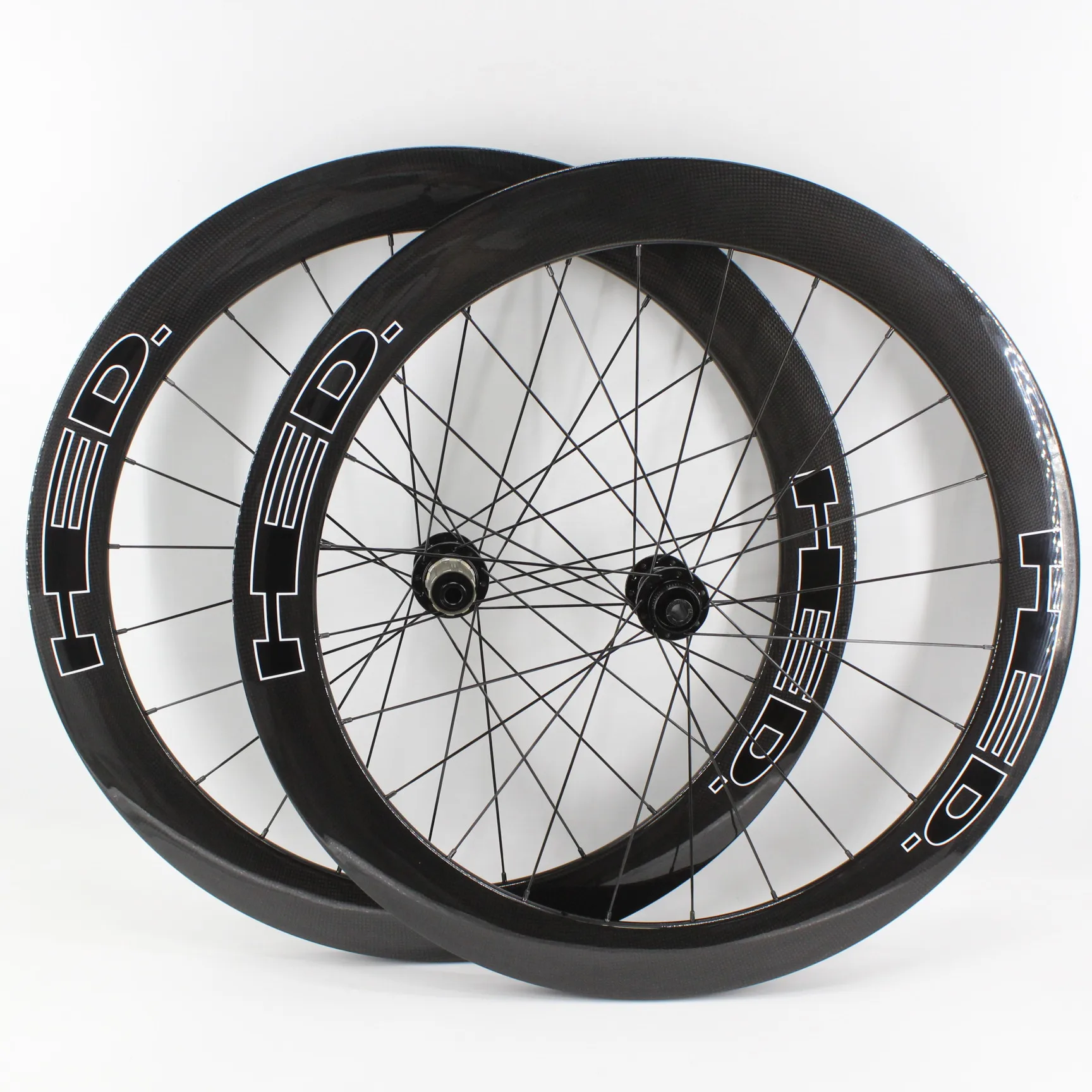 Brand New 700c Road Bike Full Carbon Fibre Bicycle Wheelset Tubular Clincher Tubeless Rims Thru Axle Disc Brake Hubs