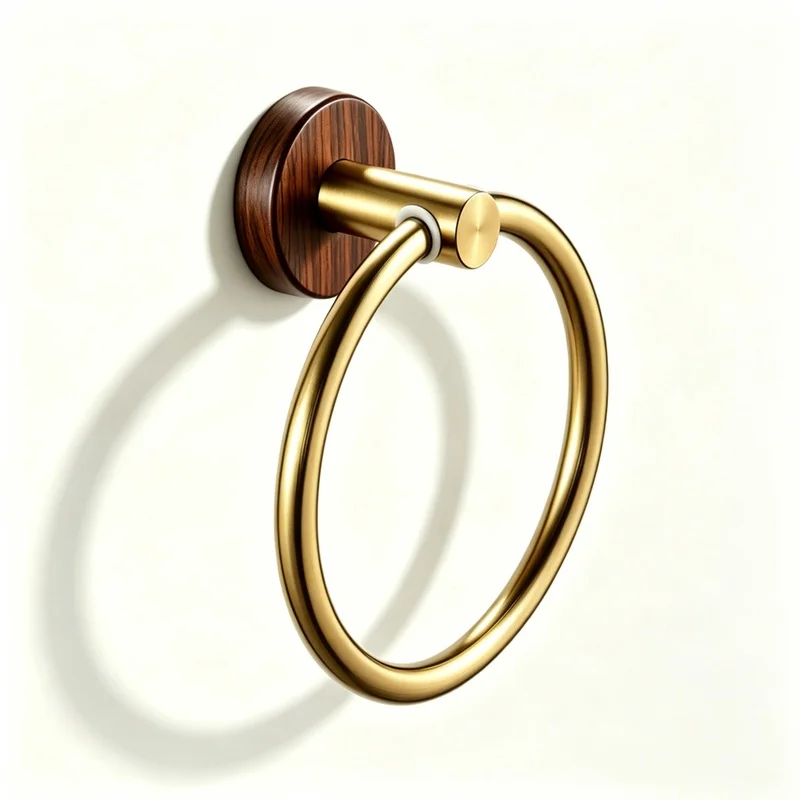 Self Adhesive Stainless Steel Towel Ring Hook Bathroom Modern Round Hand Towel Holder