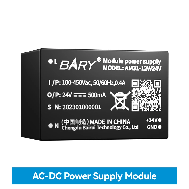 

AC-DC понижающий преобразователь питания, модуль AM31-12W24V, защита от короткого замыкания, выход 24 В, 450 мА, входное напряжение 85 ~ в