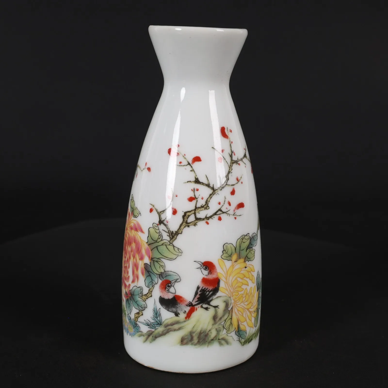 Ceramic Wine Pot Chinese Jingdezhen Porcelain Handpainted Flowers And Birds Flagon Bottles Japanese Sake Pot Wine Utensils