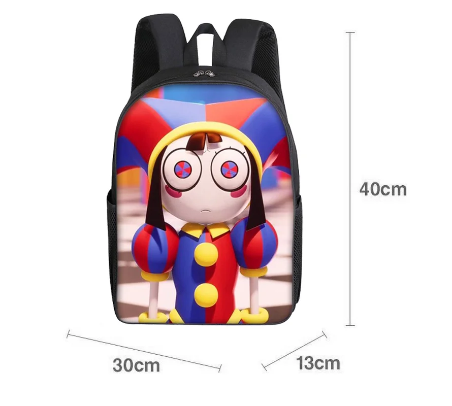 The Amazing Digital Circus Backpack Pomni Jax Clown Rabbit Backpacks Multi Color Play Tricks School Bag For Kids Christmas Gifts