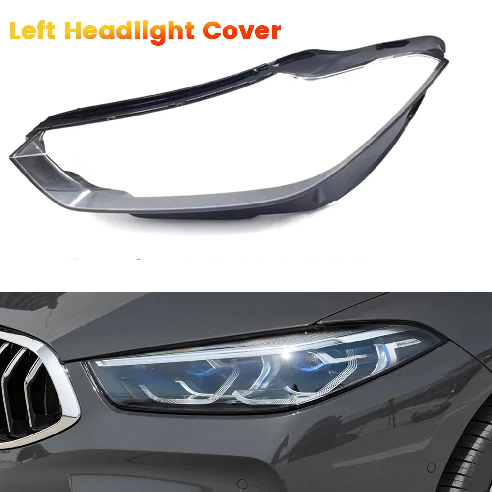 Front Headlight Transparent Cover Lampshade for BMW 8 Series G15 2019-2022 HeadLamp Glass Lens Replacement Shell Left