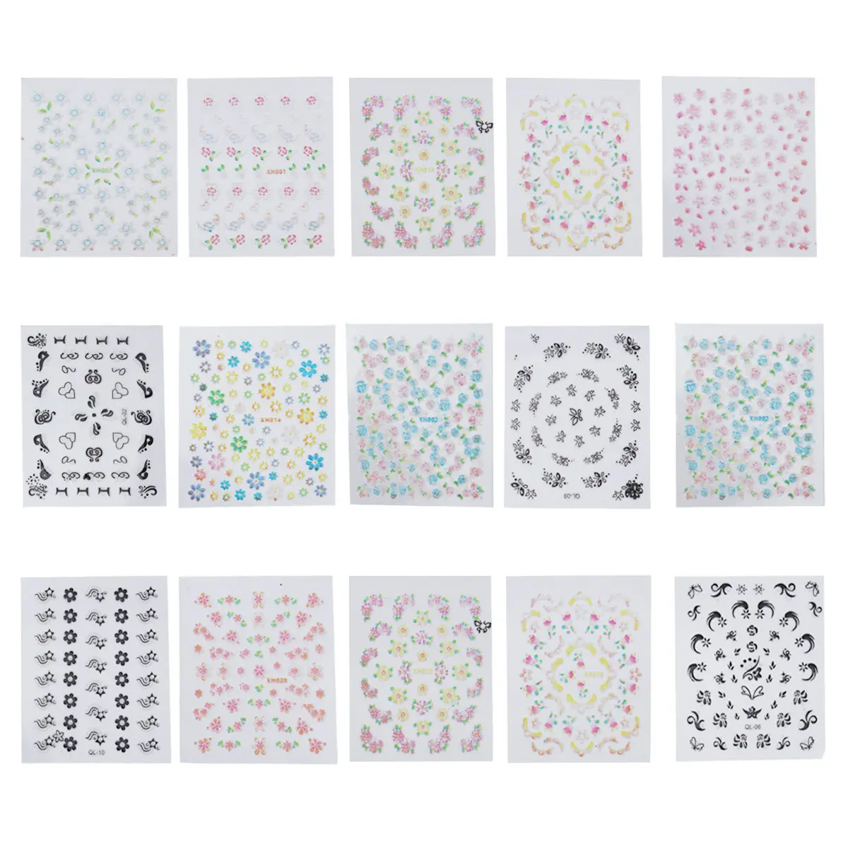 

30 Sheets Nail Stickers Women Self Adhesive Decals Fashionable Nail Art Birthday Holiday Durable Material Fit Most Nails Trim