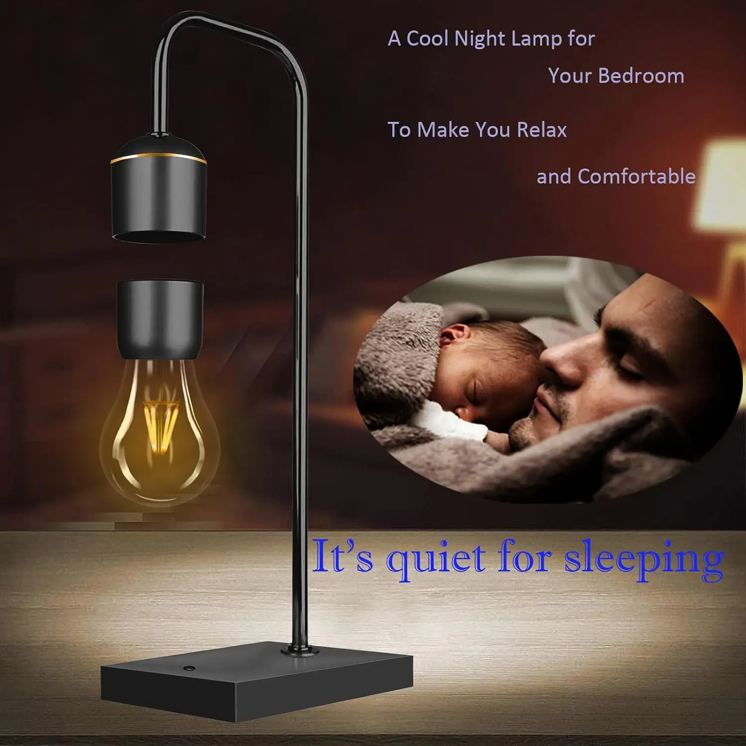Floating Night Lamp Levitation Antigravity LED Decor Gift