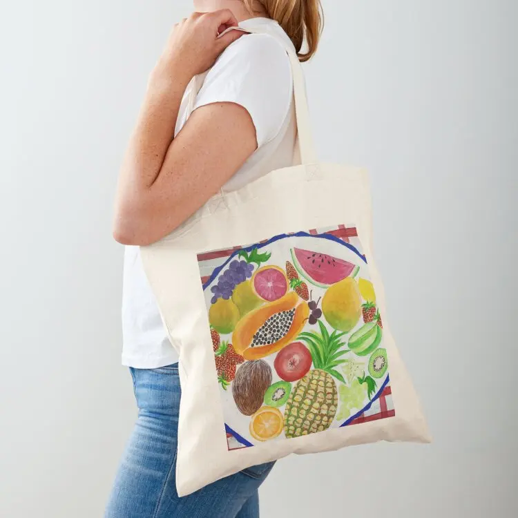 حقيبة حمل سلطة الفاكهة حقيبة نسائية فاخرة للمتسوقين حقيبة تسوق بعجلات صديقة للبيئة #1