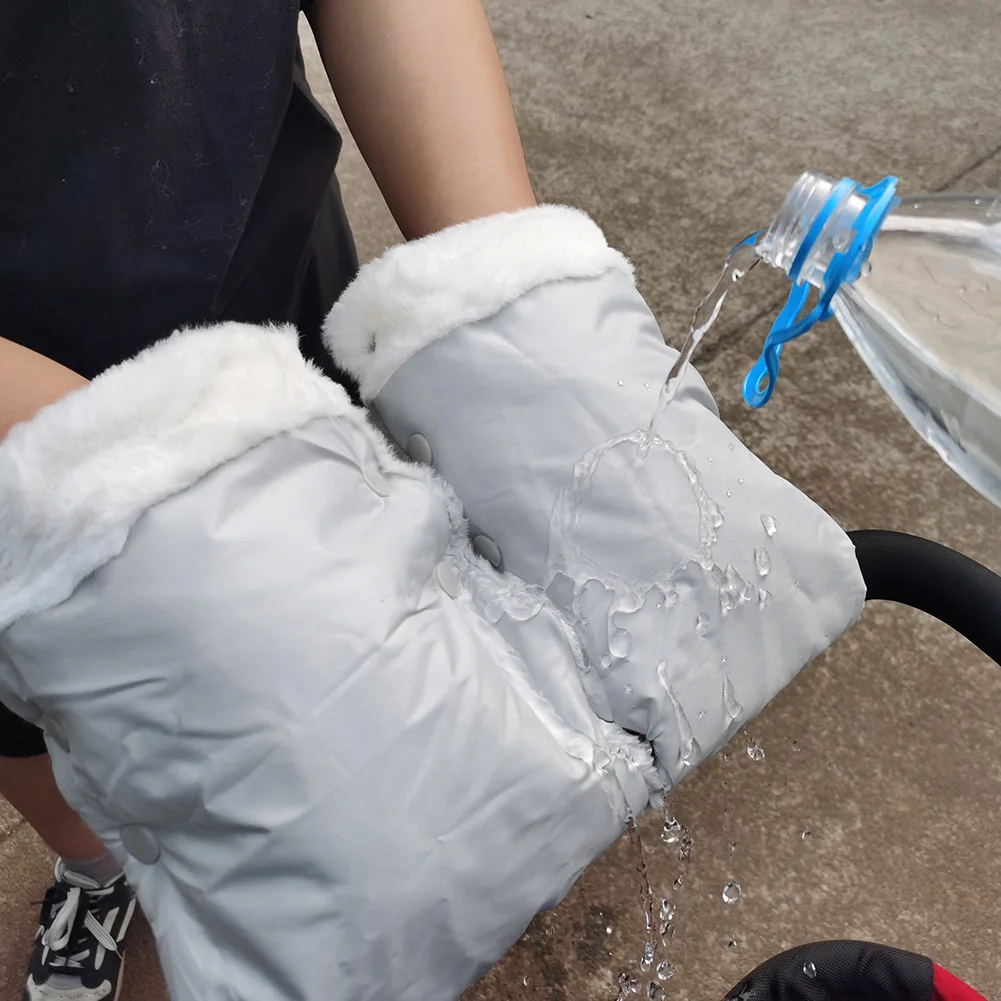 1 زوج الرضع مخلب عربة قفازات مقاوم للماء سميكة الدافئة الطفل عربات التي تجرها الدواب غطاء اليد يندبروف الاطفال عربة رشاقته القفازات لفصل الشتاء الخروج #5