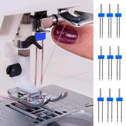 3pcs Twin Needles and Wrinkled Sewing Presser Foot Feet Sewing Machine Needles Multifunctional Universal Accessories Sewing Tool