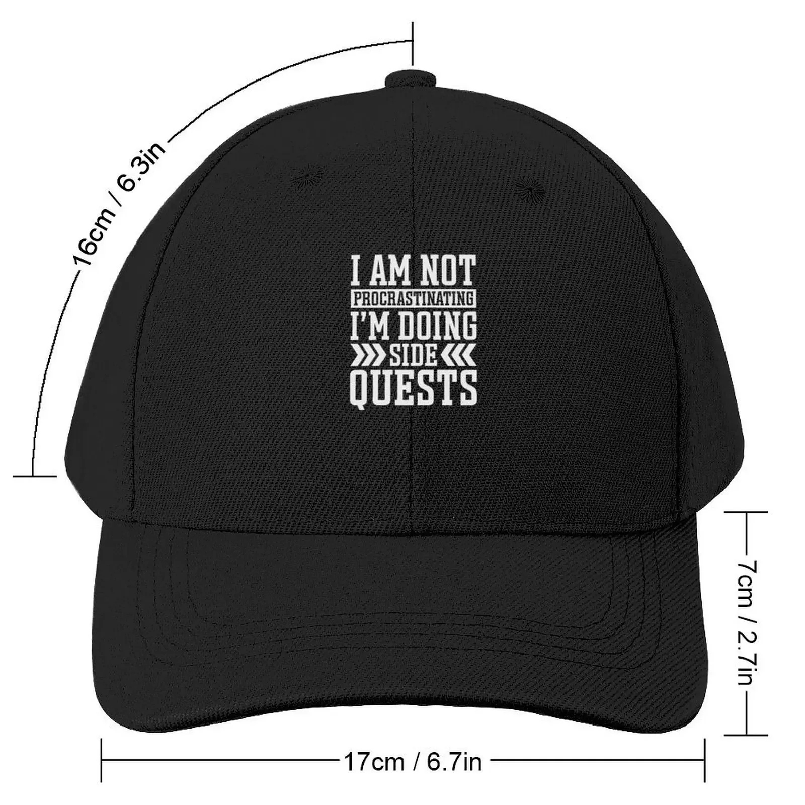 I'm Not Procrastinating I'm Doing Side Quests Shirt, Gamer Shirt, Funny Nerd Shirt, Nerd Humor Funny Gaming Baseball Cap