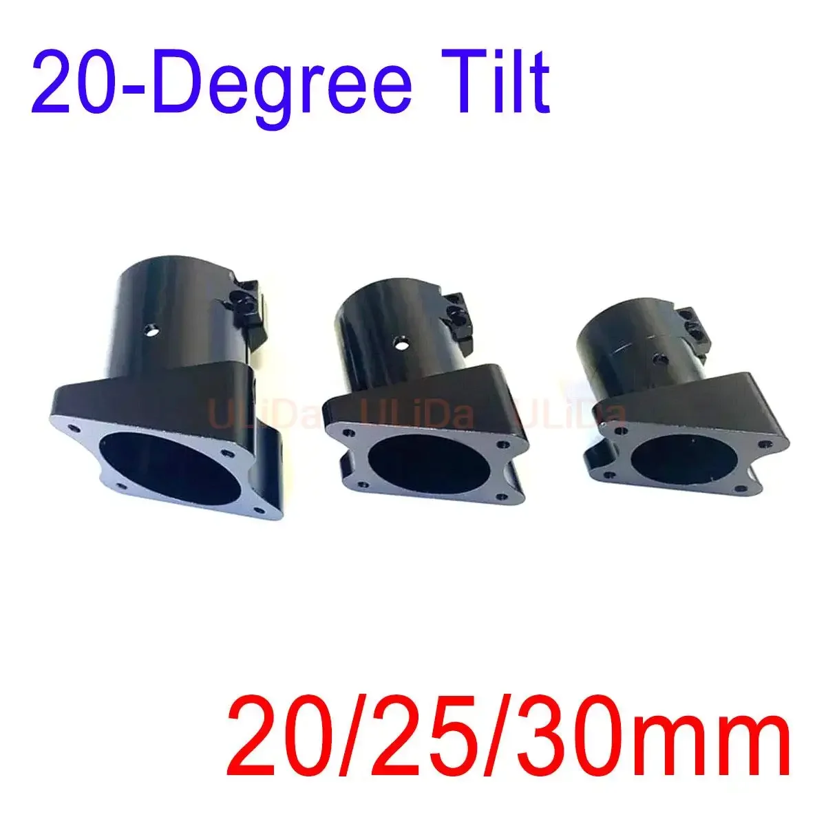 Connecteur de montage en Tube de carbone en aluminium 20/25/30mm avec inclinaison à 20 degrés pour train d'atterrissage UAV agricole