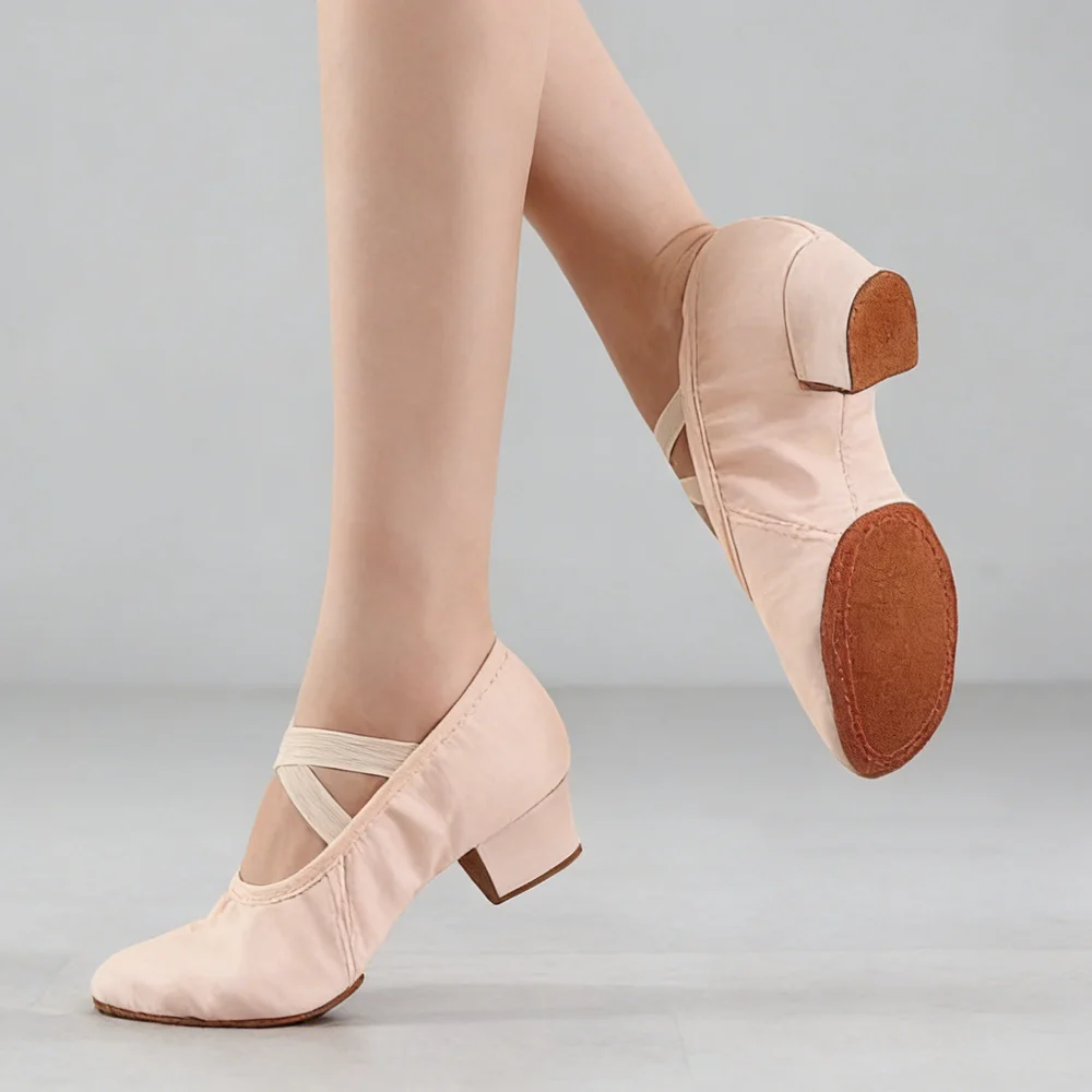 

Woman dance shoelaces and soft soled canvas teacher shoes belly dance shoes body etiquette training shoes adult ballet shoes