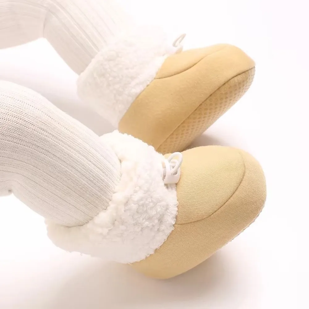 Comfortable Non-Slip Sole Infant Snow Boots Soft Bottom Lining Toddler First Walkers Thick Warm Furry Cotton Baby Walking Shoes