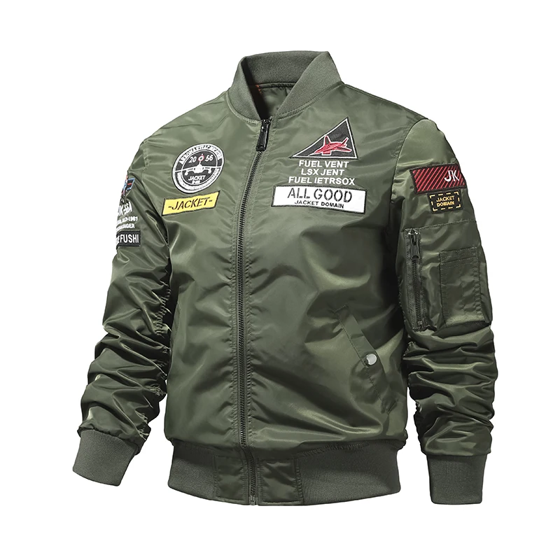 MA-1 American overalls pilot jacket Men's autumn and winter thickened Baseball uniform Trendy coat Men's military fan jacket Men