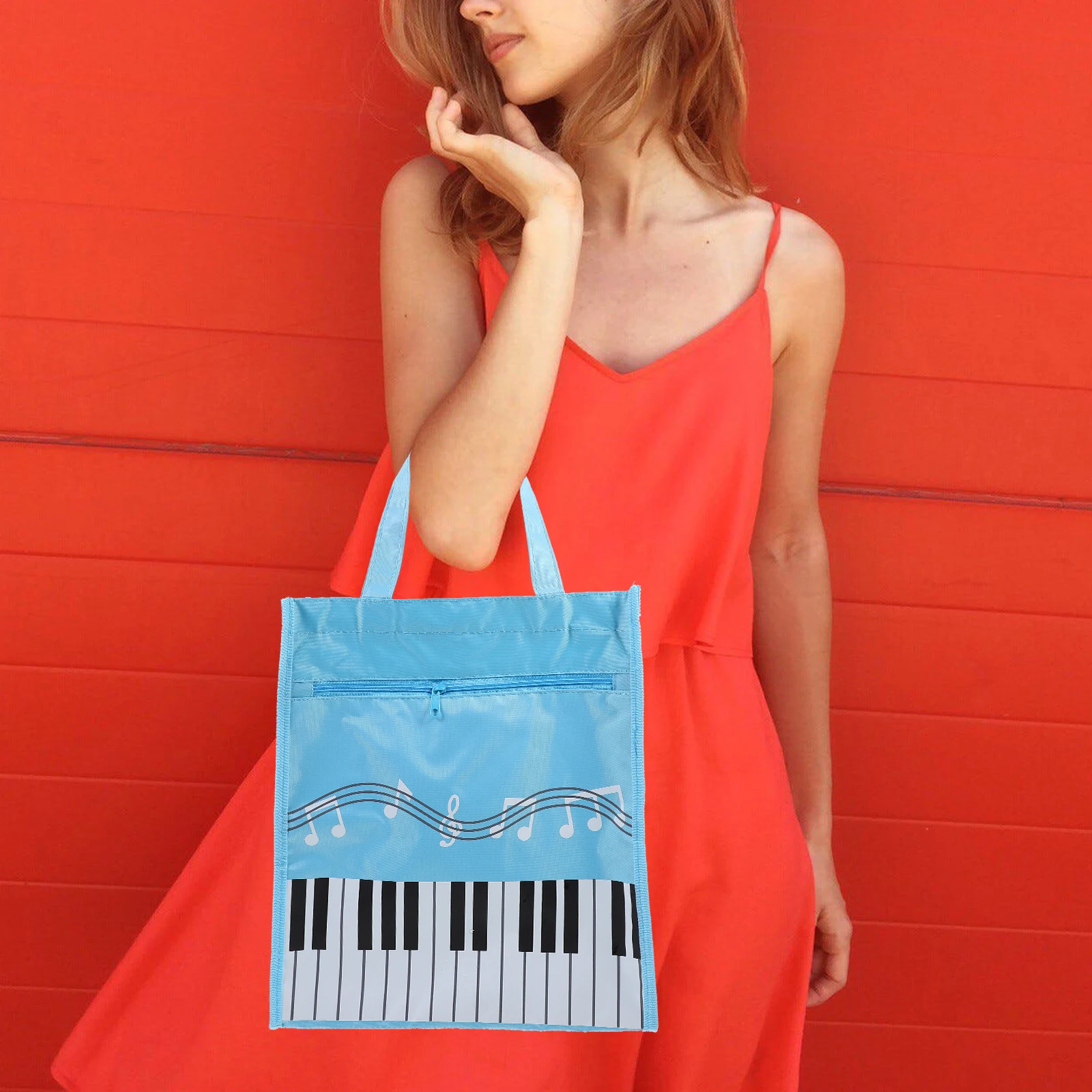 

School Bag Large Pink Waterproof Music Sheet Bag for Keyboard Instrument Accessories Storage Pouch Durable Material Easy
