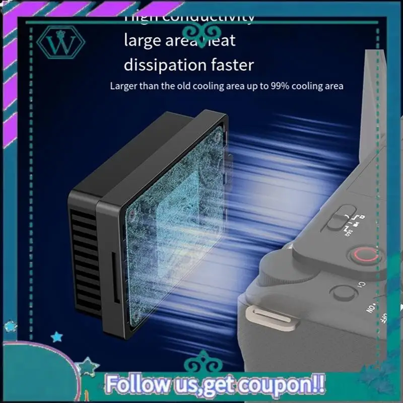 A75Q-For Sony A7C2/A6700 Canon R6 Fuji Camera Shooting Constant Temperature Digital Display Semiconductor Cooling Fan