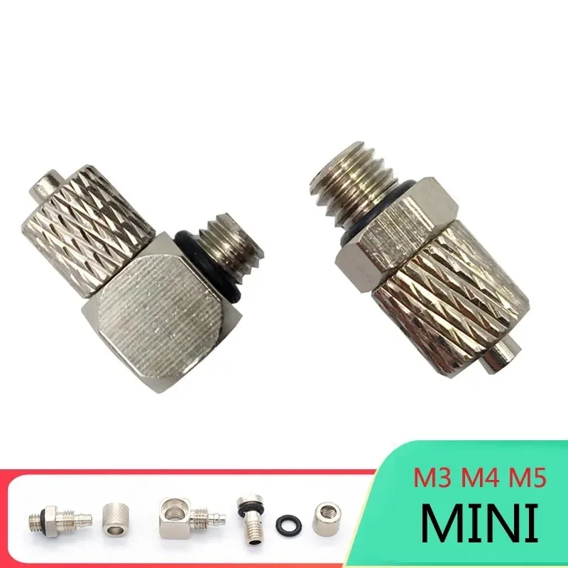 5Pcs Male Thread M3 M4 M5 M6 Air Tube 3mm 4mm 6mm OD Mini Pneumatic Pipe Connector Screw Through Quick Fitting Fast Twist Joint