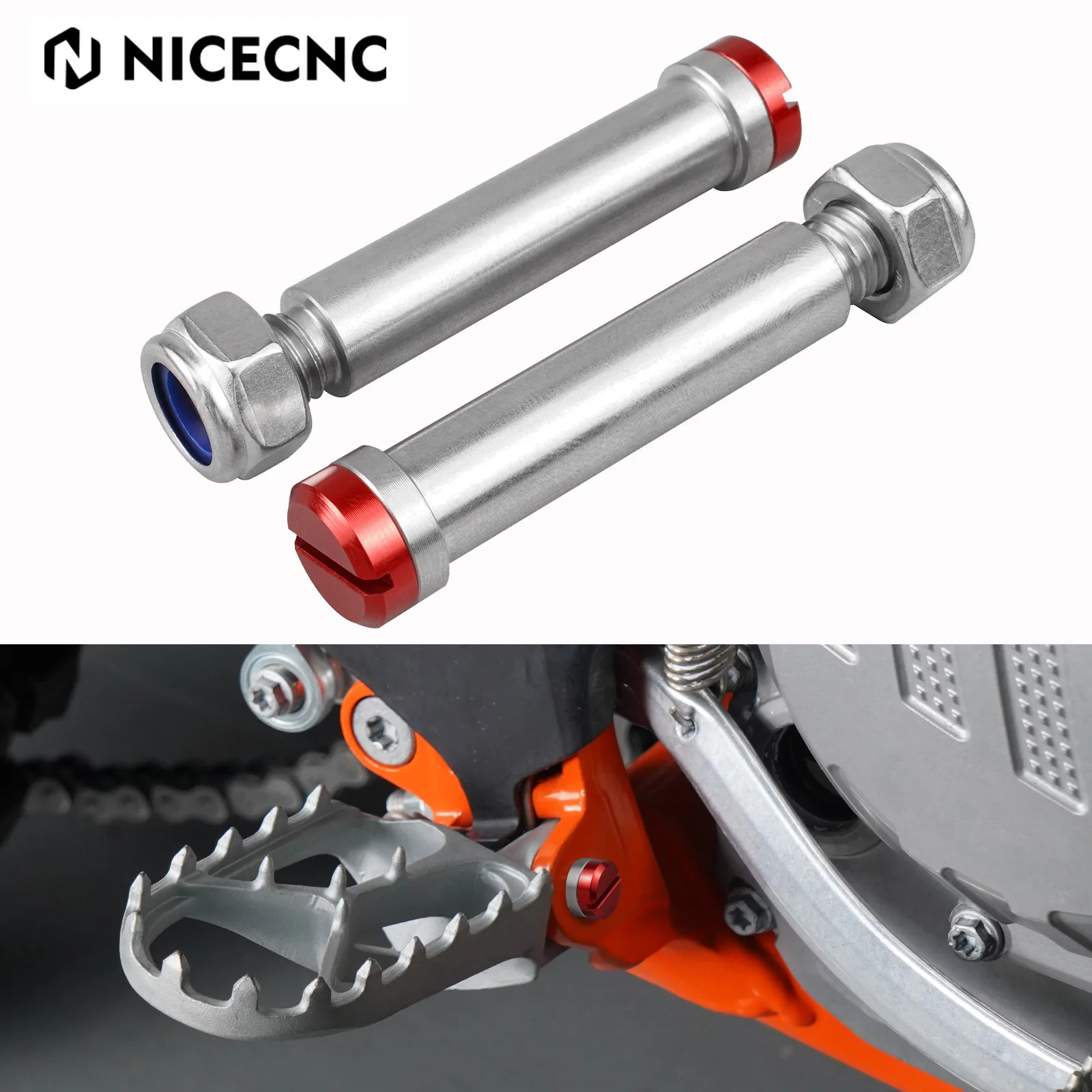 

NICECNC For Beta RR 250 300 350 390 400 450 480 498 520 Brake Caliper Pin Foot Peg Pins Stainless Steel Motocross Accessories