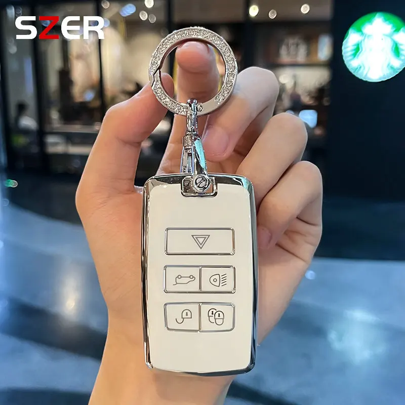 Fashion TPU Car Remote Key Case Cover Shell Fob For Land Rover Range Rover Evoque Discovery Sport Velar For Jaguar XE E-PACE XF