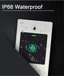 IP66 Waterproof Fingerprint Access Control Machine 12V 125Khz Card Reader NO NC COM Wiegand Use with Electric Lock Gate Opener