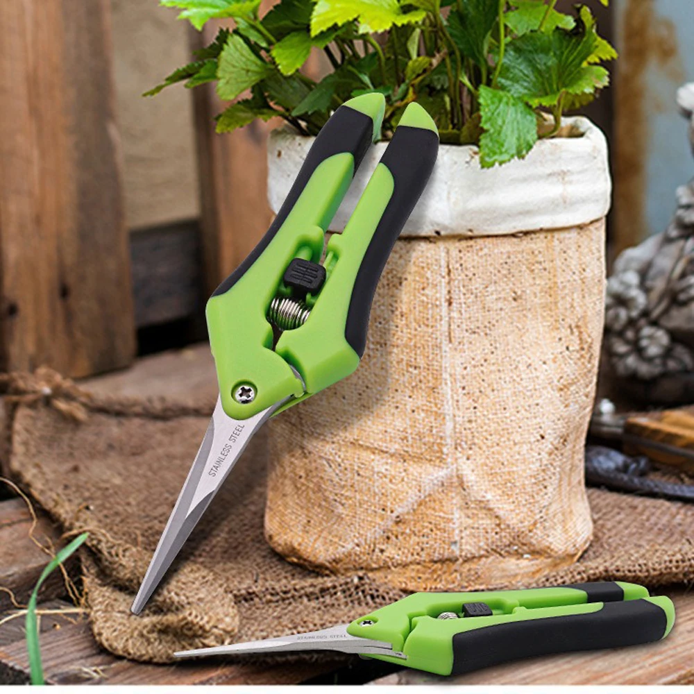 1 Set 6.5 Inch Garden Scissors，Garden Pruning Shears，Non-slip Labor-saving Flower Branch Branch Shears，Stainless Steel Shears