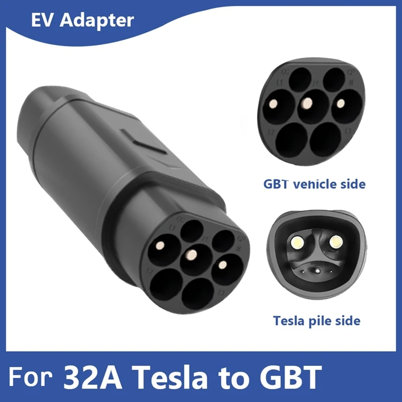 

EV Connector Adaptor 32A For Tesla To GBT EVSE Adapter Electric Car Vehicle Charger 250V Charging Connector Single Phase