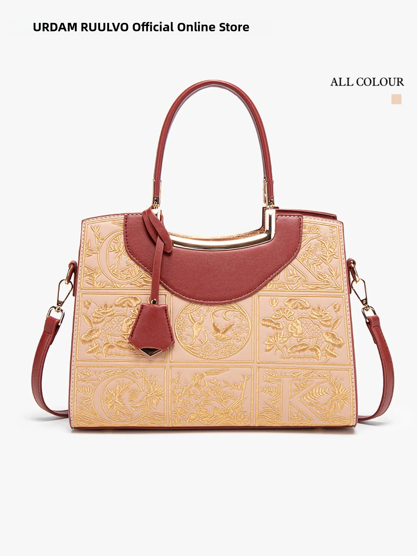 

UR New Chinese Style Embroidered Handbag Women's Large Capacity Single Shoulder Crossbody Mom Bag Birthday Gift